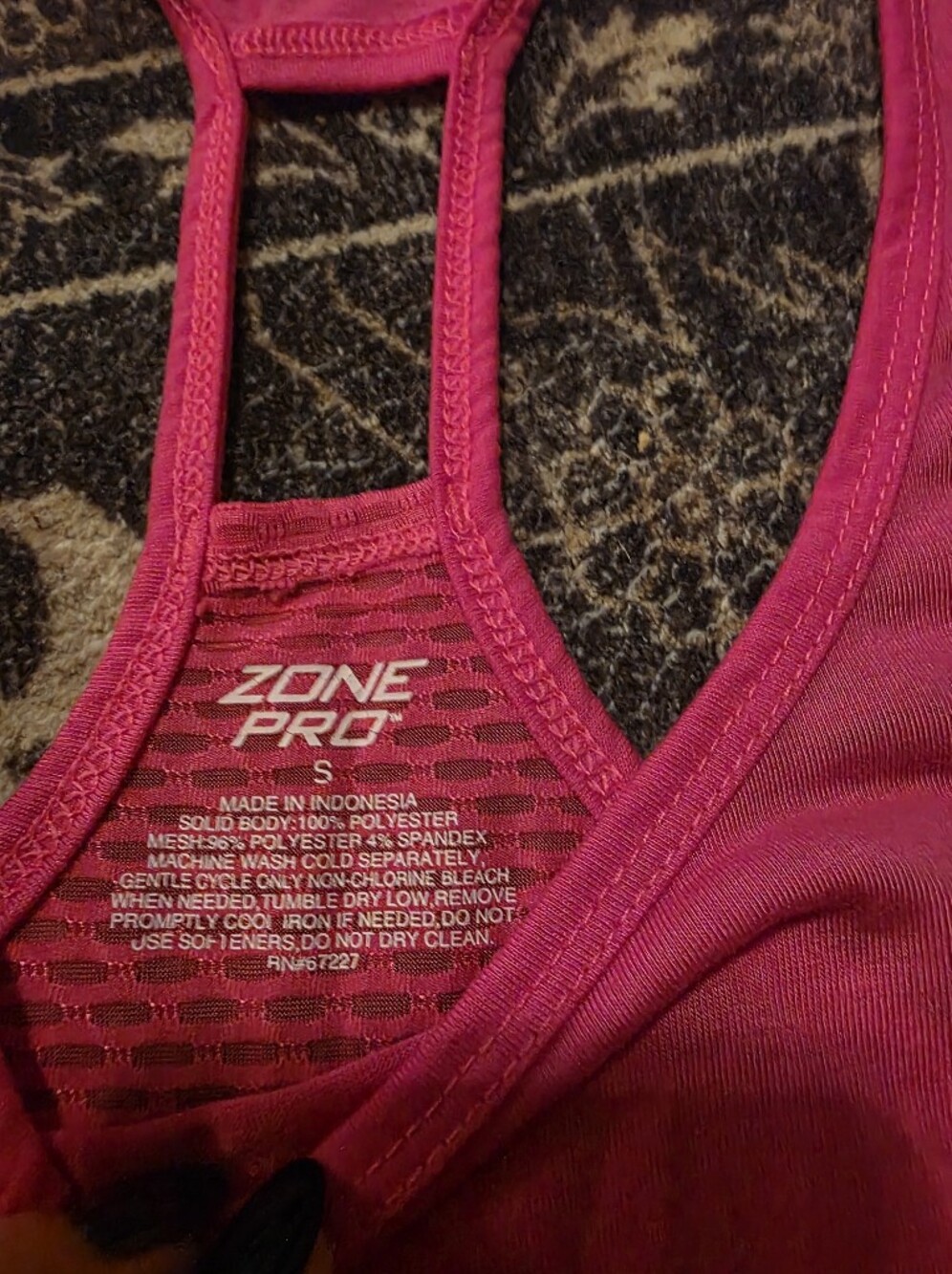 Zone Pro Hot Pink Racerback Tank - Picture 2 of 3